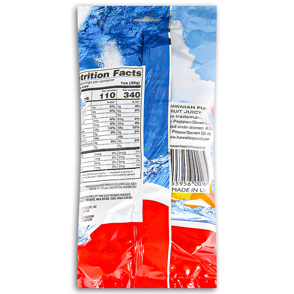 Hawaiian Punch Cotton Candy - 3.1oz Nutrition Facts Ingredients