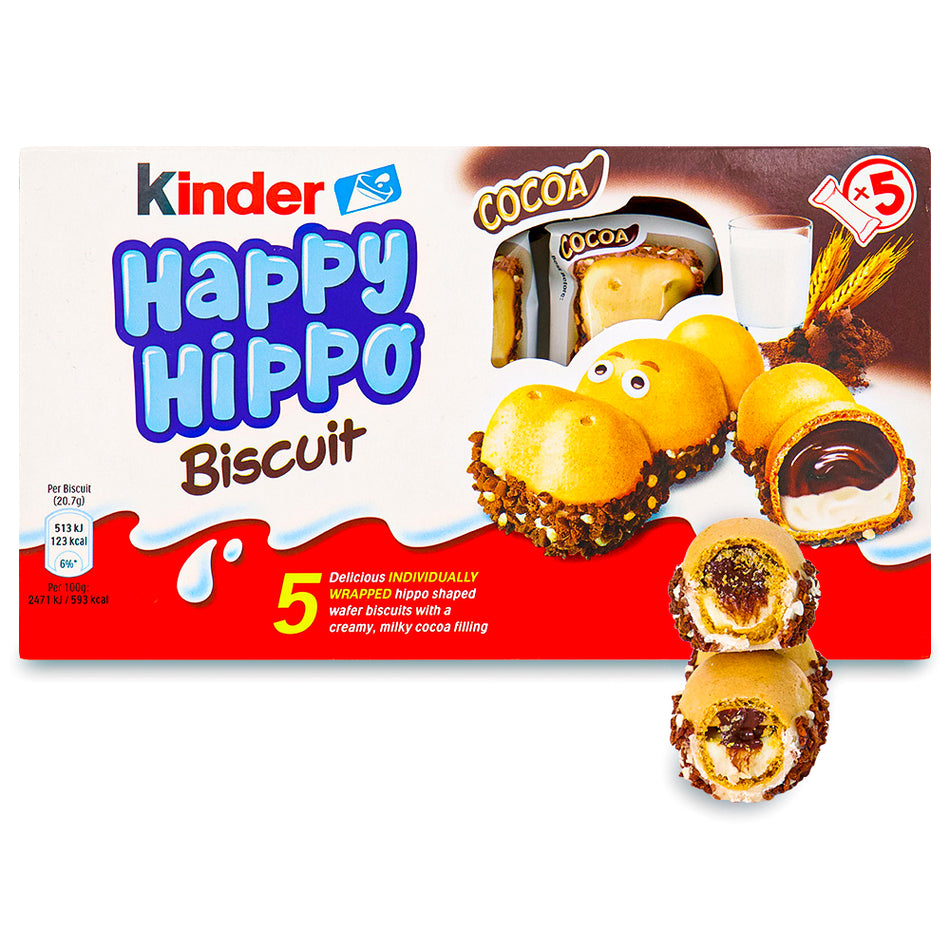 Kinder Happy Hippo Cocoa Cream 5 Pack UK - 105g