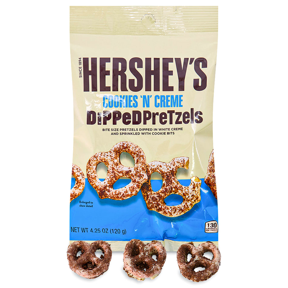 Hershey's Cookies 'n' Creme Dipped Pretzels - 4.25oz-Pretzels-Chocolate covered pretzels-Hershey cookies and cream