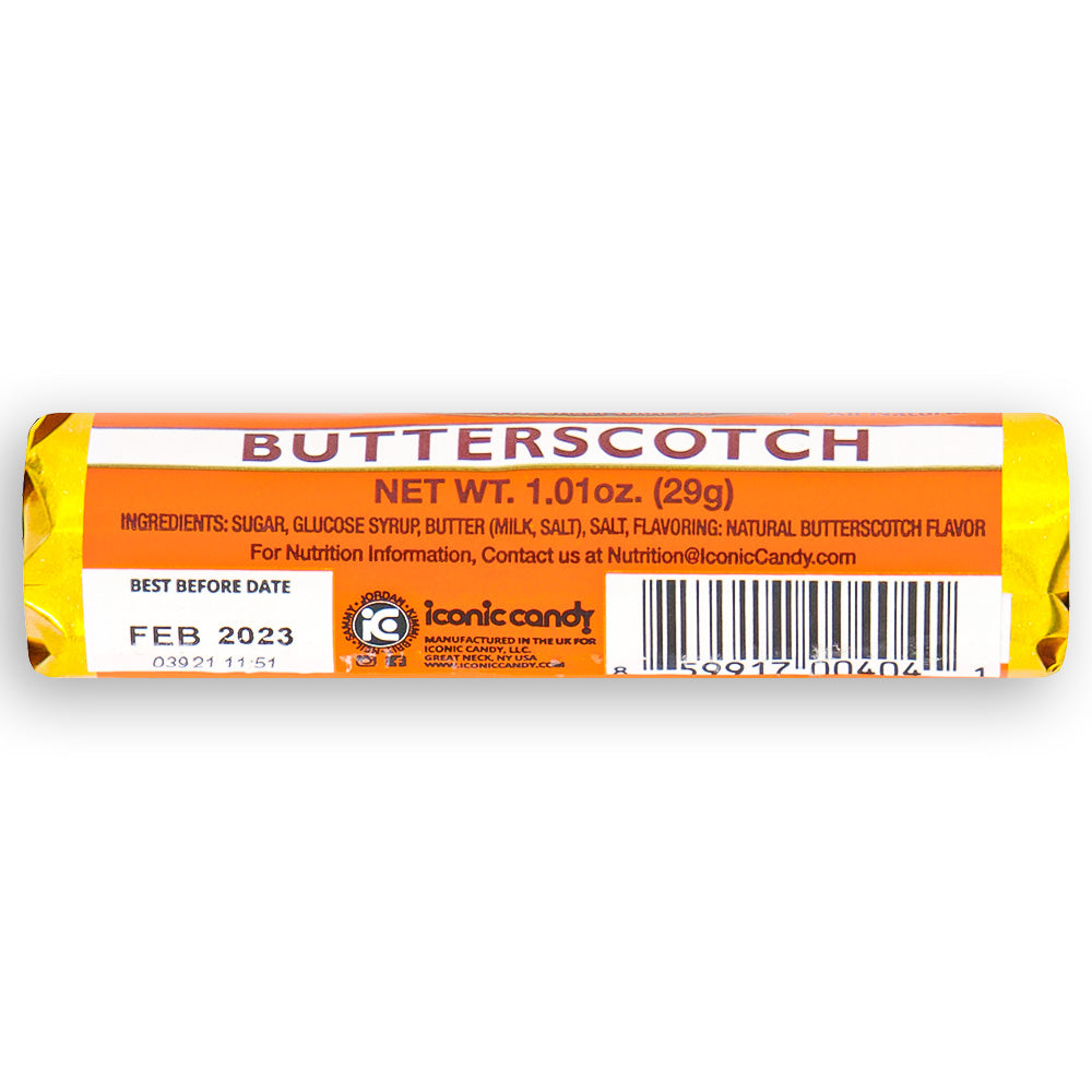 Reed's Butterscotch Candy Rolls Nutrition Facts Ingredients