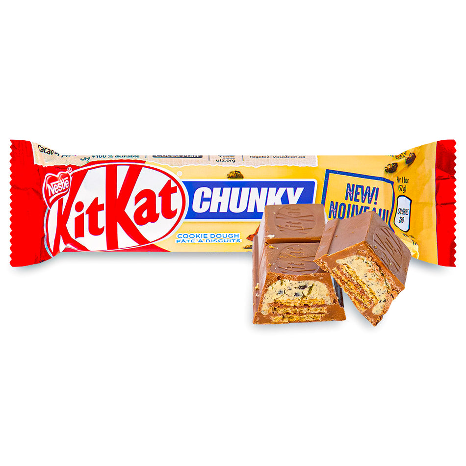 Kit Kat Chunky Cookie Dough Wafer Bar - 52g, Kit Kat Chunky Cookie Dough, Cookie Dough Wafer Bar, Irresistible Cookie Dough, Kit Kat Chunky Edition, Whimsical Chocolate Adventure, kit kat, kit kat chocolate, kit kat chocolate bar, kit kat chunky, kit kat limited edition, kit kat chunky cookie dough wafer bar