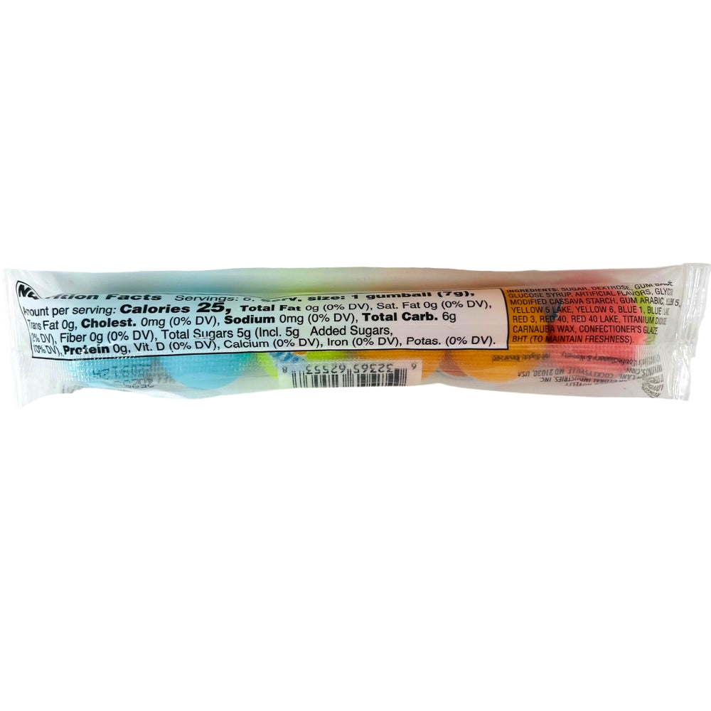 Dippin' Dots Filled Gumballs 6 Piece Tube - 1.41oz Nutrition Facts Ingredients