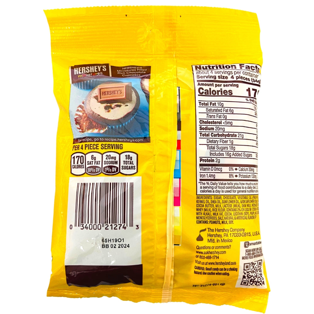 Hershey's Miniatures - 4.8oz Nutrition Facts Ingredients