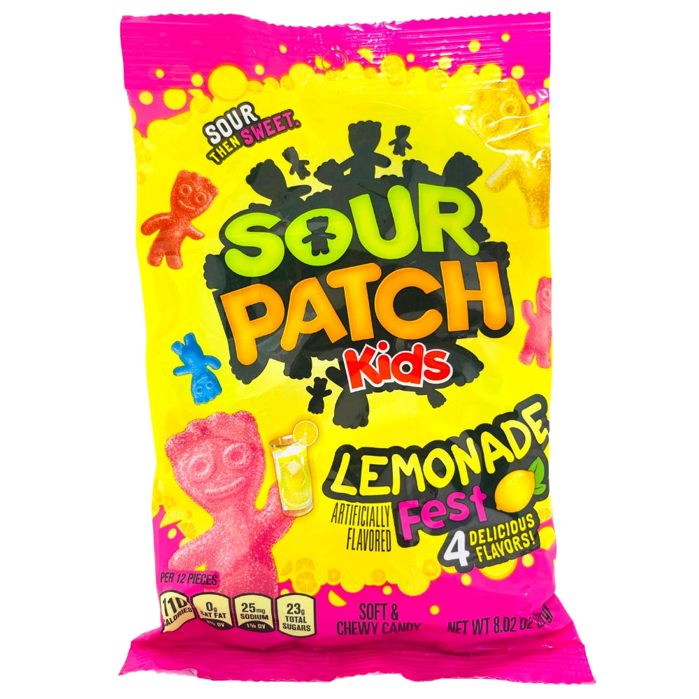 Sour Patch Kids Lemonade Fest Candy - 8oz-Sour Patch Kids-Lemon candy-Sour candy