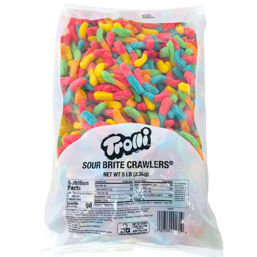 Trolli Sour Brite Crawlers - 5lb, trolli candy, trolli gummy, trolli gummies, trolli sour brite crawlers, sour gummy, sour gummies, trolli sour gummies, trolli sour gummy, gummy candy, gummy candies