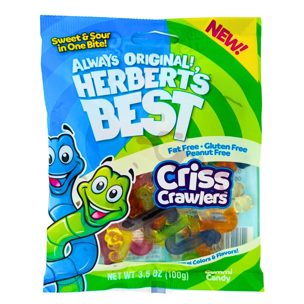 Herbert's Best Criss Crawlers Gummies - 3.5oz-Gummy Worms-Sour Candy