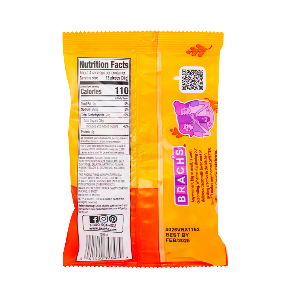 Brach's Candy Corn Peg Bag - 4.2oz  Nutrition Facts Ingredients