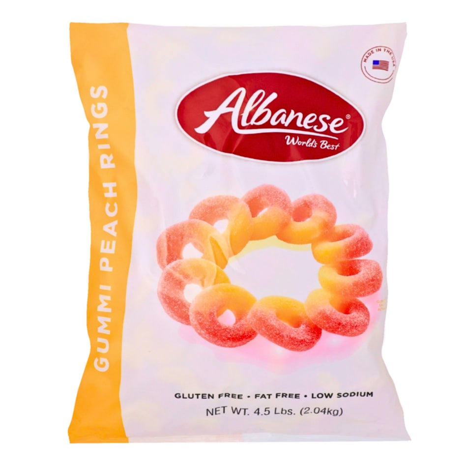 Albanese Gummi Rings-Peach