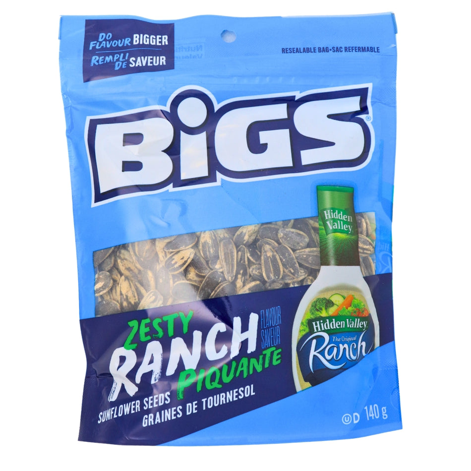 BIGS Zesty Ranch Sunflower Seeds - 152 g, bigs ranch sunflower seeds, bigs zesty ranch sunflower seed, bigs sunflower seeds