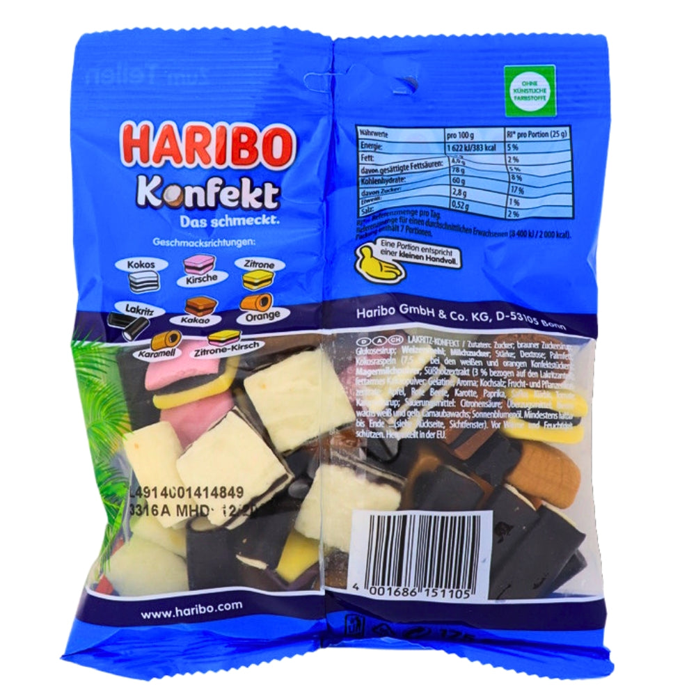 Haribo Konfekt Liquorice Allsorts - 200g Nutrition Facts Ingredients, Haribo Konfekt Liquorice Allsorts, Playful Flavors, Whimsical Candy, Unique Snacking, Licorice Lover's Dream, haribo, haribo gummy, haribo gummies, german candy, german gummies, gummy candy, gummies