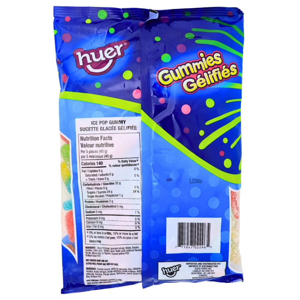 Huer Ice Pop Gummies - 1kg Nutrition Facts Ingredients