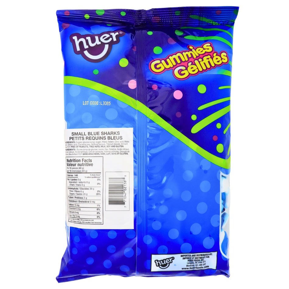 Huer Gummy Sharks - 1kg Nutrition Facts Ingredients