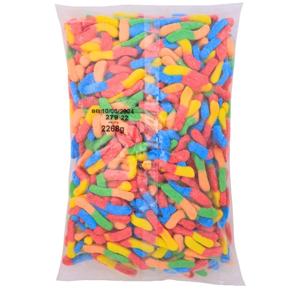 Kervan Sour Neon Worms Gummy Candy-5 lbs-Bulk Candy-Gummy Candy-Gummies-Sour Candy-Gummy Worms