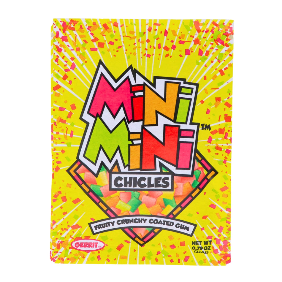 Mini Mini Fruit Gum, fruit gum, confetti gum, chicles gum