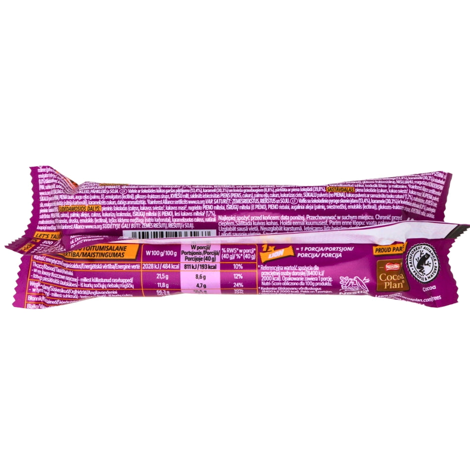 Lion Bar - Brownie Style - 40g Nutrition Facts Ingredients - British Chocolate