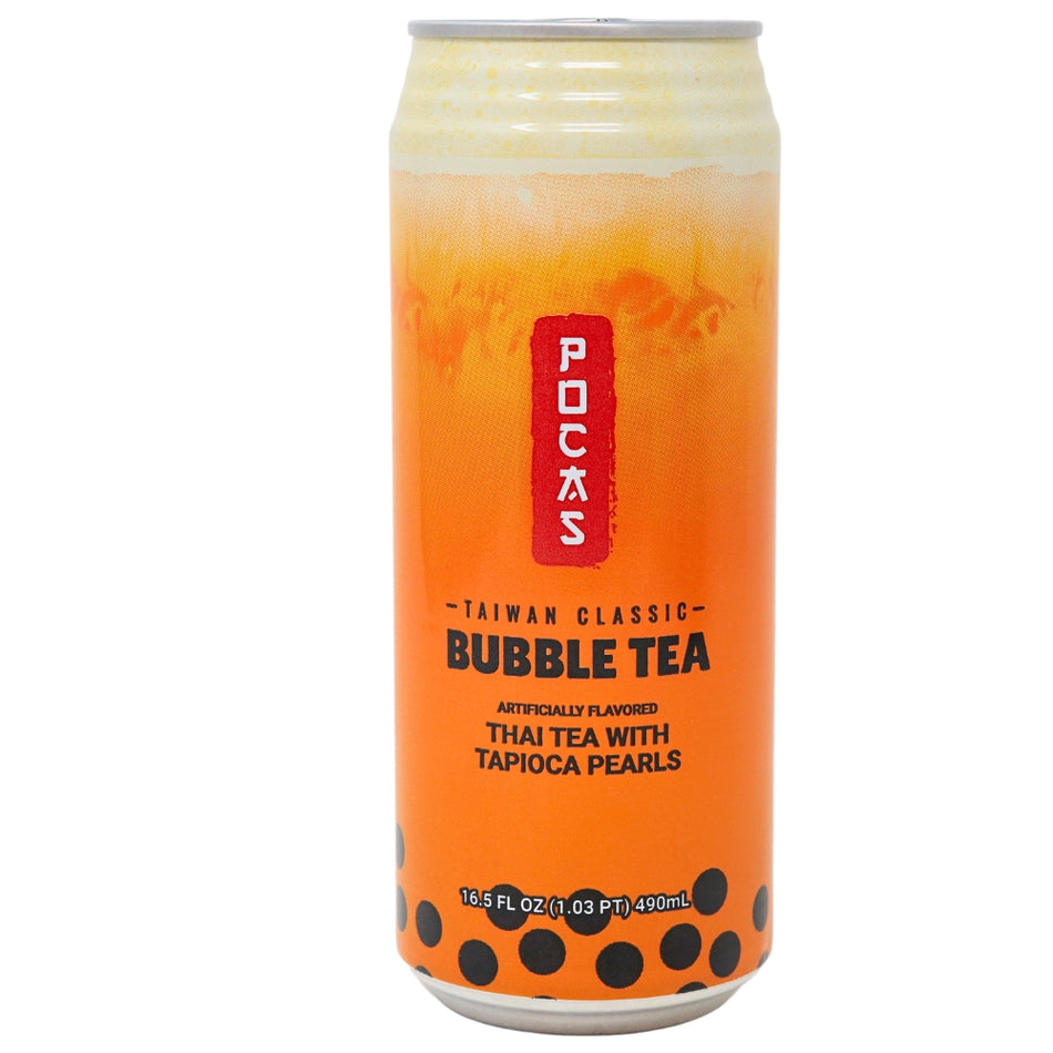 Pocas Bubble Tea with Tapioca Pearls Thai Tea - 16.5oz-Bubble Tea-Tapioca Pearls-Thai Tea