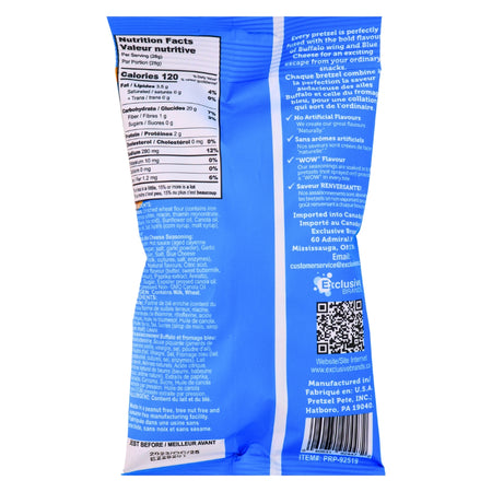 Pretzel Pzazz Buffalo Blue Cheese - 56g Nutrition Facts Ingredients -Pretzels - Buffalo Chip - Blue Cheese - Pretzel Chips