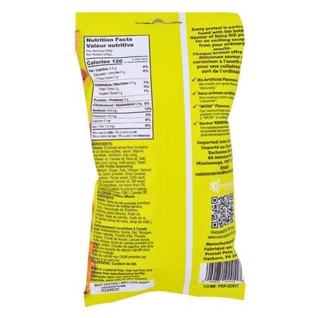 Pretzel Pzazz Dill Pickle - 56g Nutrition Facts Ingredients - Pretzel Chips - Pretzels - Dill Pickle Chips