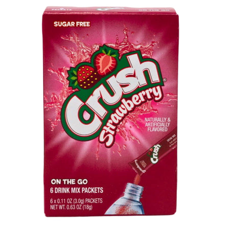 Crush Singles to Go Strawberry Drink Mix - 18g