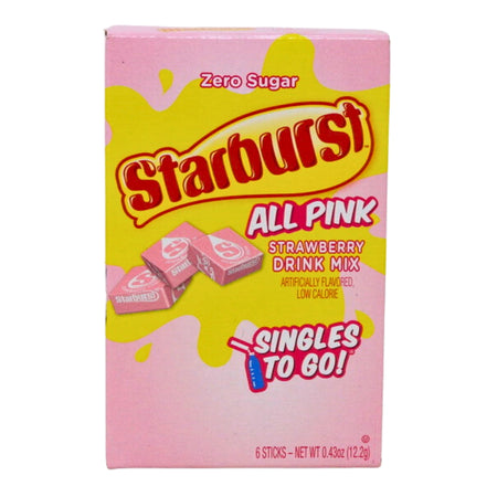 Starburst Singles To Go Drink Mix-All Pink