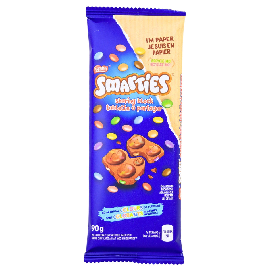 Nestle Smarties Milk Chocolate Tablet Bar - 90 g