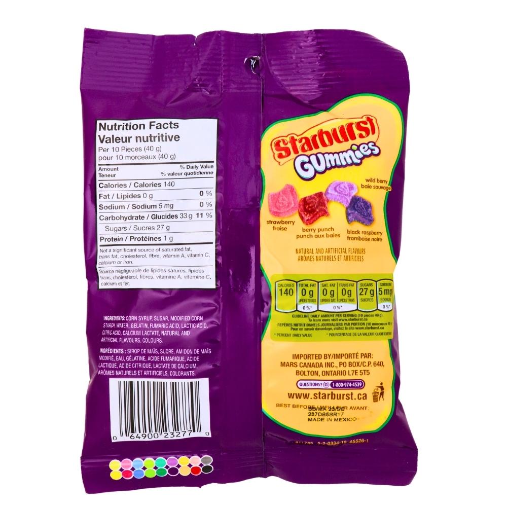 Starburst Gummies Sour Berries - 164g Nutrition Facts Ingredients, Starburst Gummies, Sour Berries, Berrylicious adventure, Flavor explosion, Tangy twist, Vibrant colors, Zesty strawberries, Tantalizing blueberries, Sour symphony, Sweet cravings, starbursts, starbursts candy, starburst candy, starburst gummies, starburst sour candy