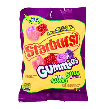 Starburst Gummies Sour Berries - 164g, Starburst Gummies, Sour Berries, Berrylicious adventure, Flavor explosion, Tangy twist, Vibrant colors, Zesty strawberries, Tantalizing blueberries, Sour symphony, Sweet cravings, starbursts, starbursts candy, starburst candy, starburst gummies, starburst sour candy