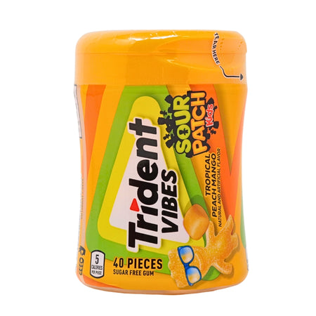 Trident Vibes Sour Patch Kids Peach Mango - 40pcs-trident vibes-Sour Patch Kids-Sour candy-Sour Patch Kids gum