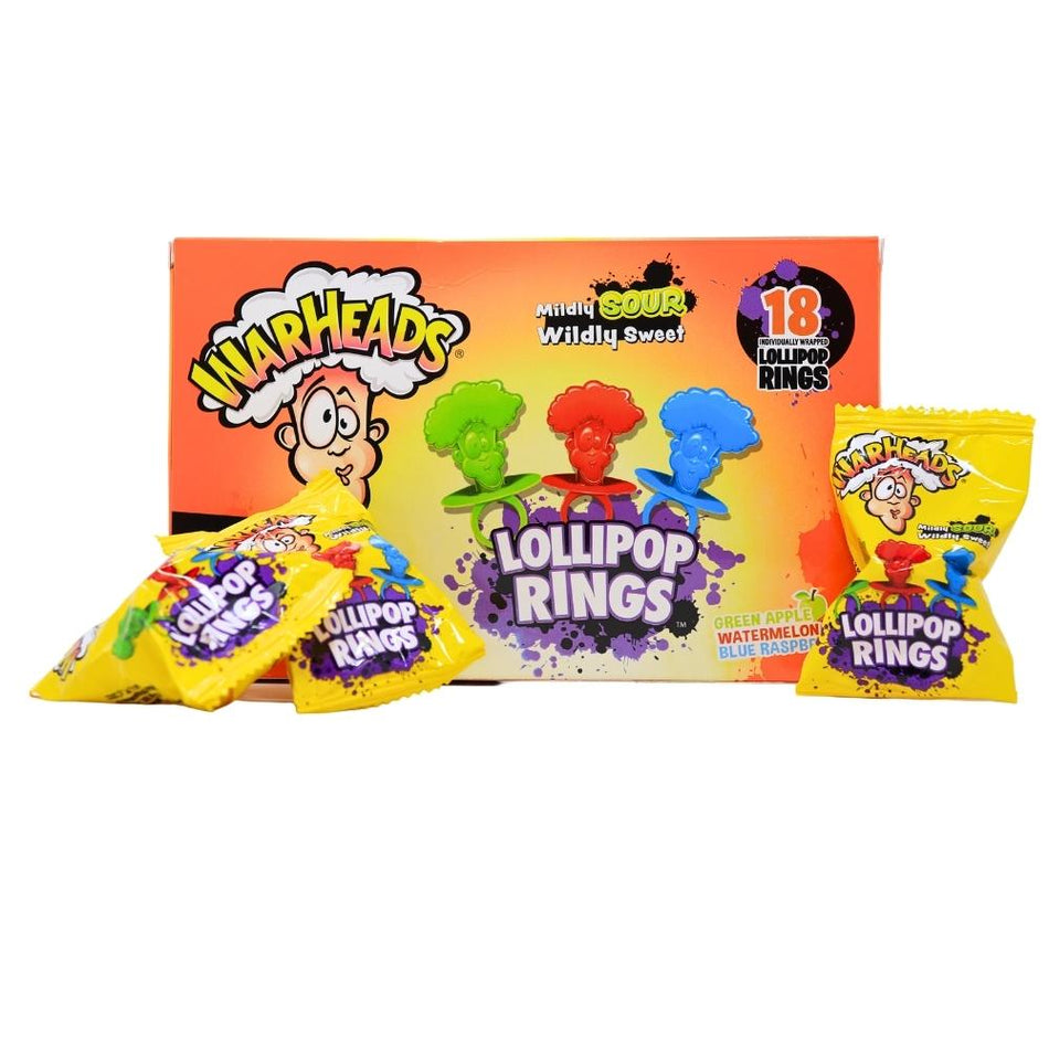 Warheads Lollipop Rings - Warheads  - Lollipops  - Sour Candy