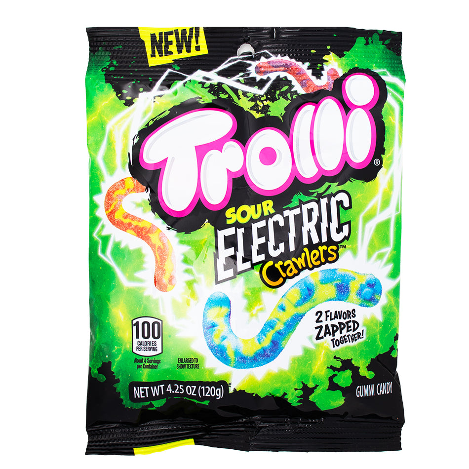 Trolli Sour Electric Crawlers - 4.25oz-Trolli-Sour candy-Gummy worms