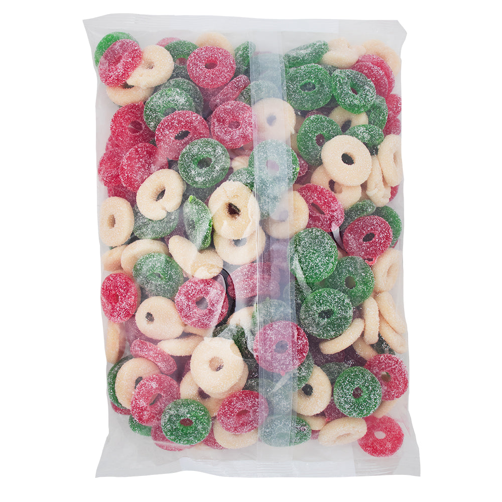 Albanese Sanded Gummi Christmas Wreaths - 2.04kg