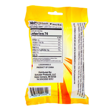 Face Twisters Paint Roller Candy - 0.78oz Nutrition Facts Ingredients