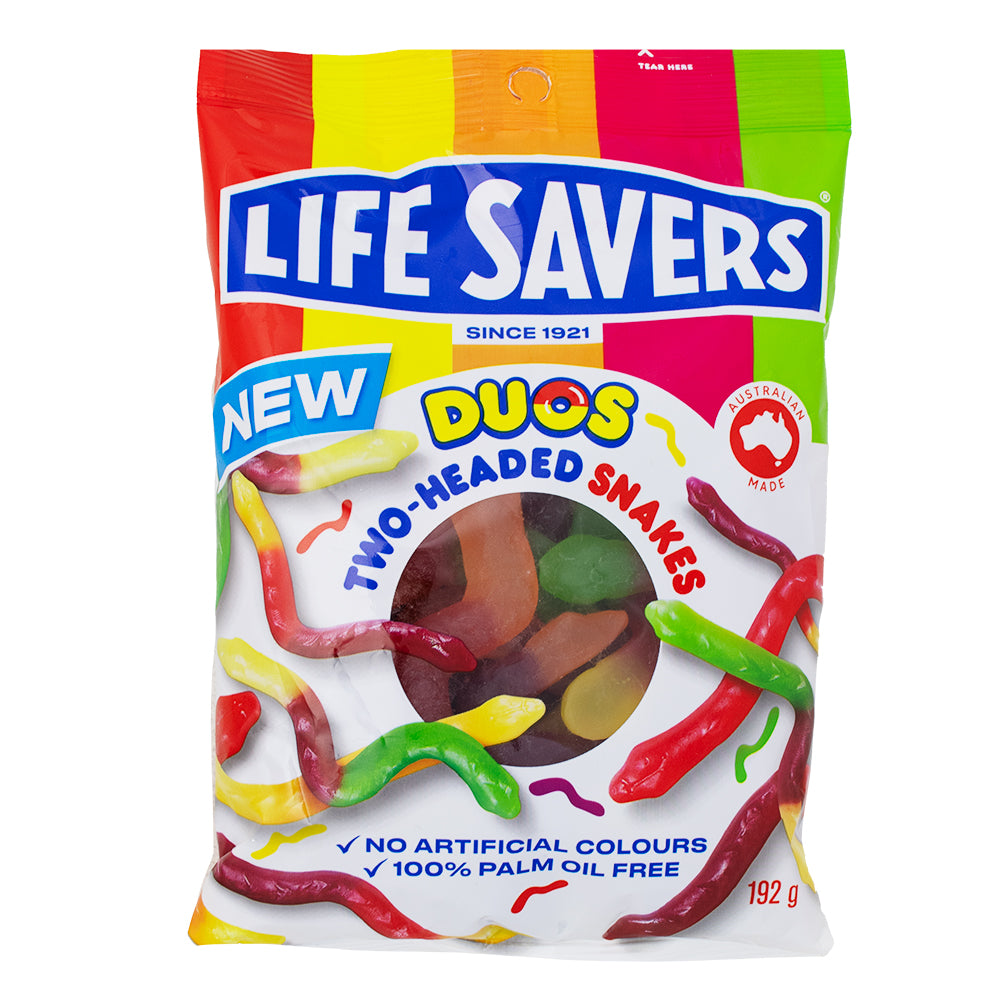 Lifesavers Duos Two-Headed Snakes (Aus) - 192g