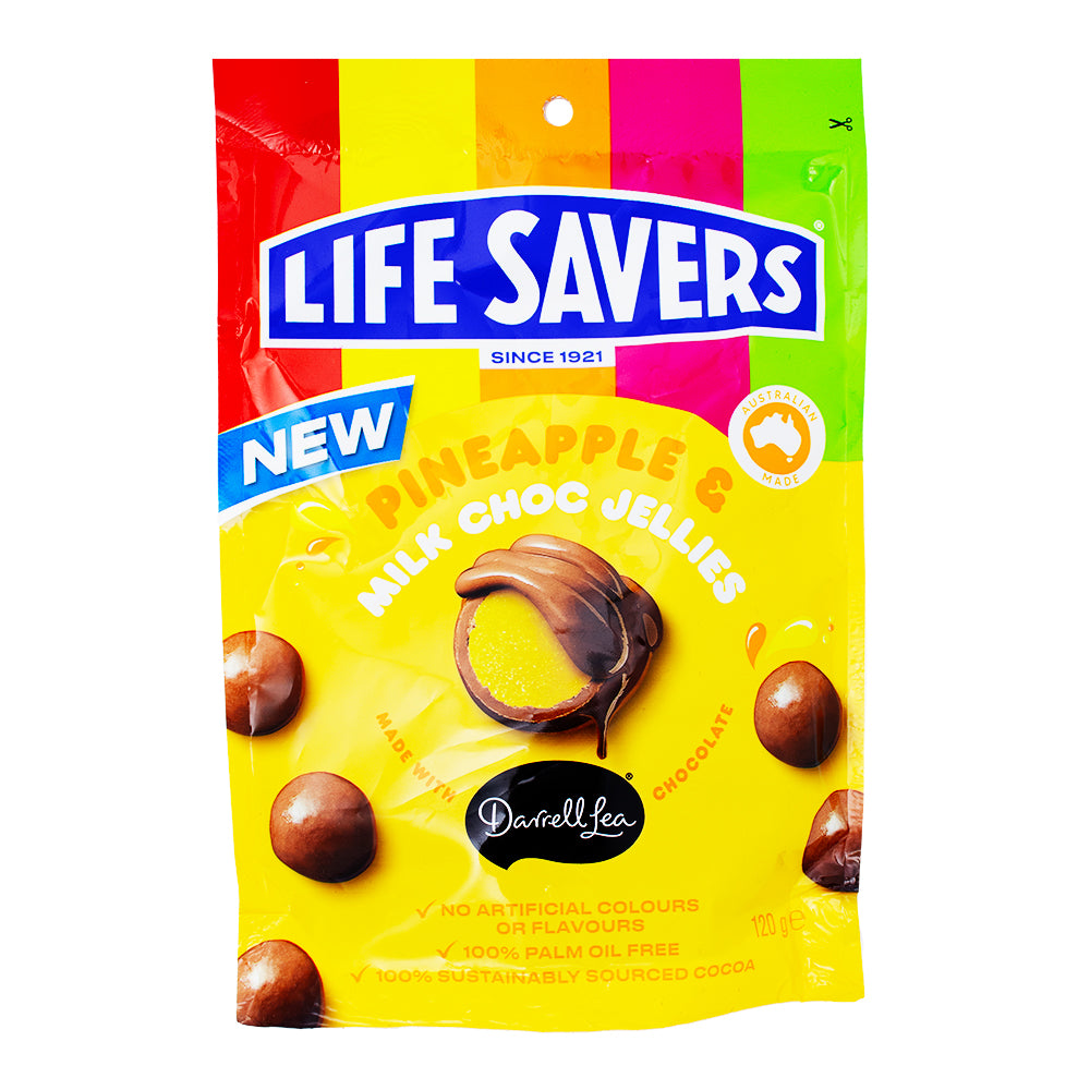 Lifesavers Pineapple & Milk Chocolate Jellies (Aus) - 120g