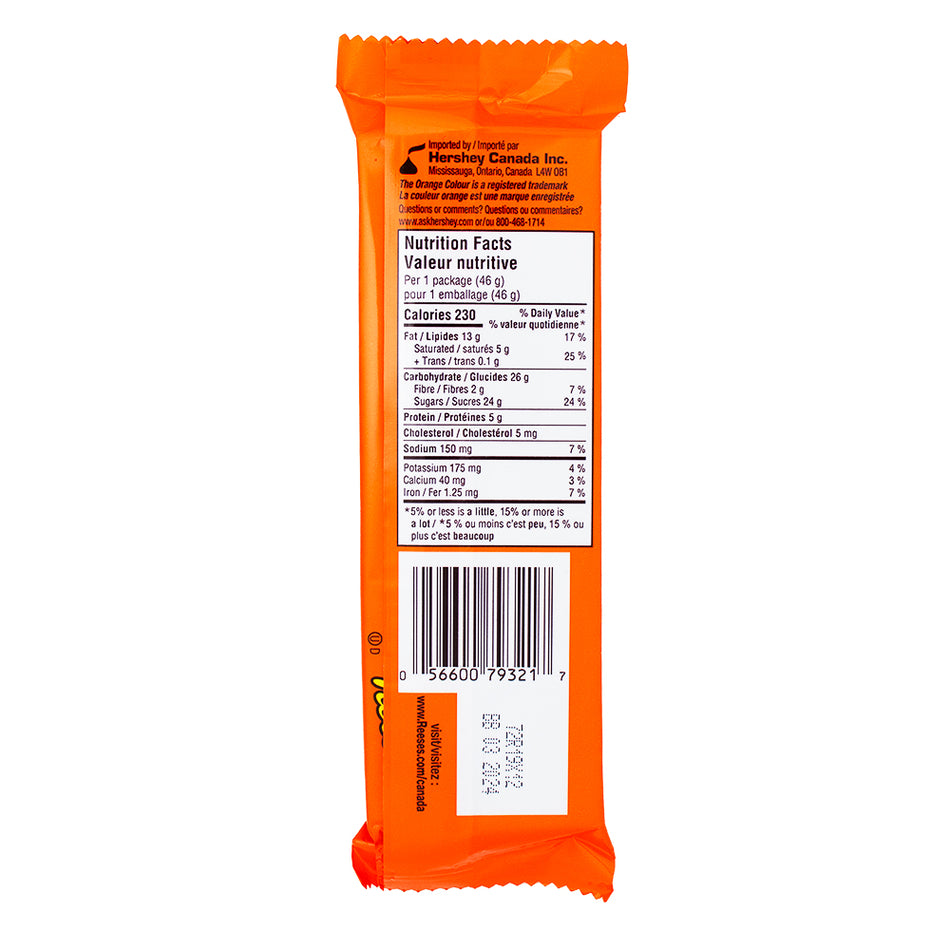 Reese's Peanut Butter Cups - 46g Nutrition Facts Ingredients