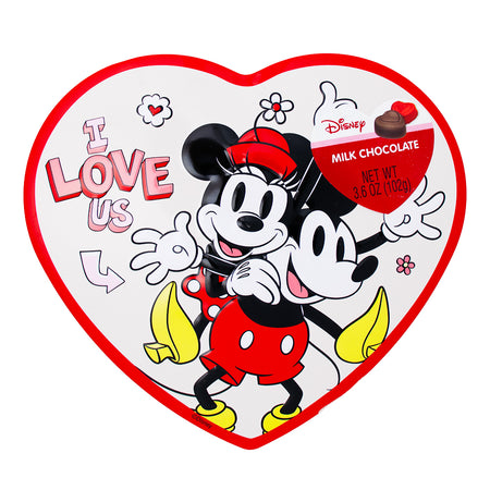 Mickey and Minnie Heart Tin - 3.6oz - Milk Chocolate