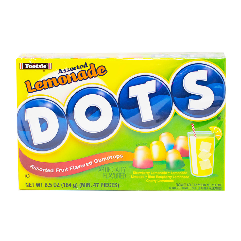 Dots Candy - Assorted Lemonade Theatre Pack - 6.5 oz - Gumdrops