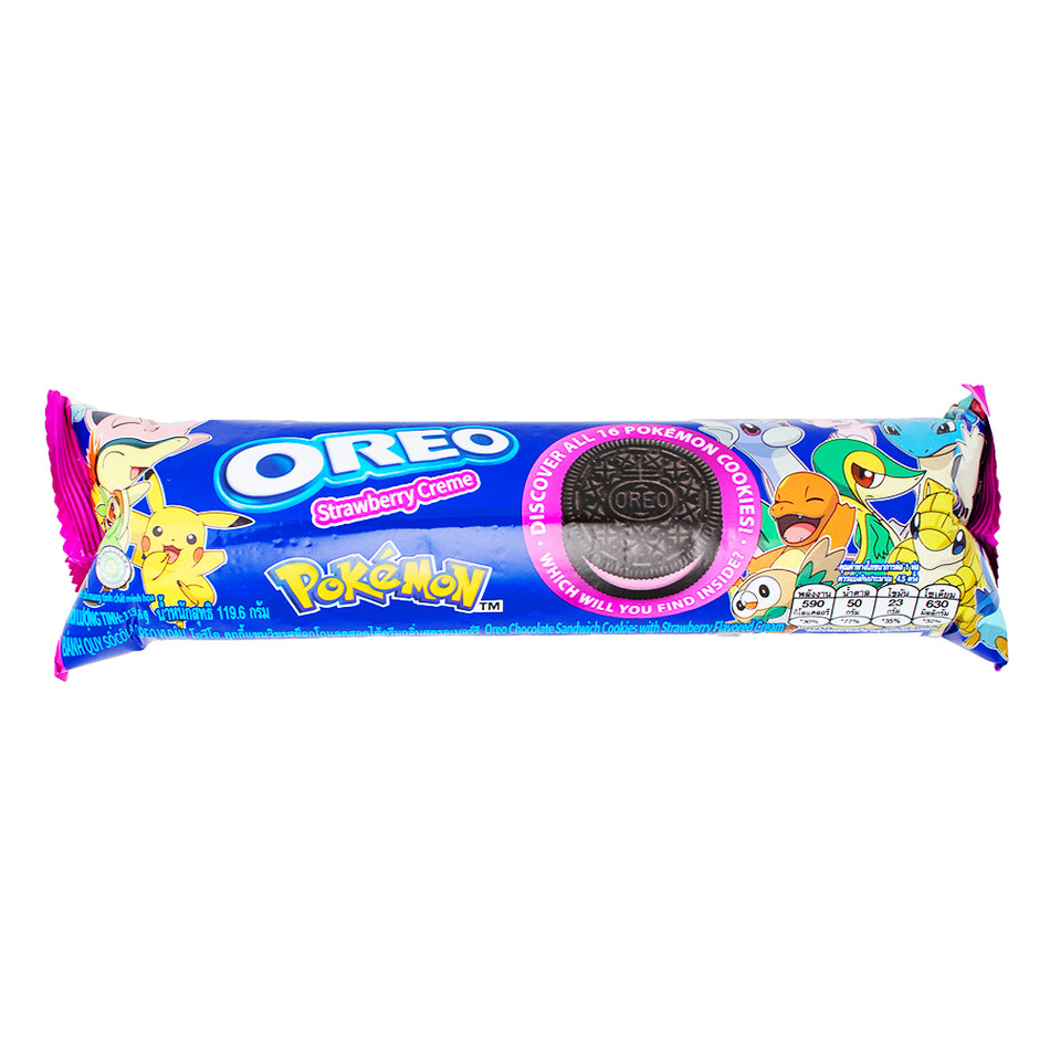 Oreo Pokemon Strawberry Creme Cookies - 119.6g