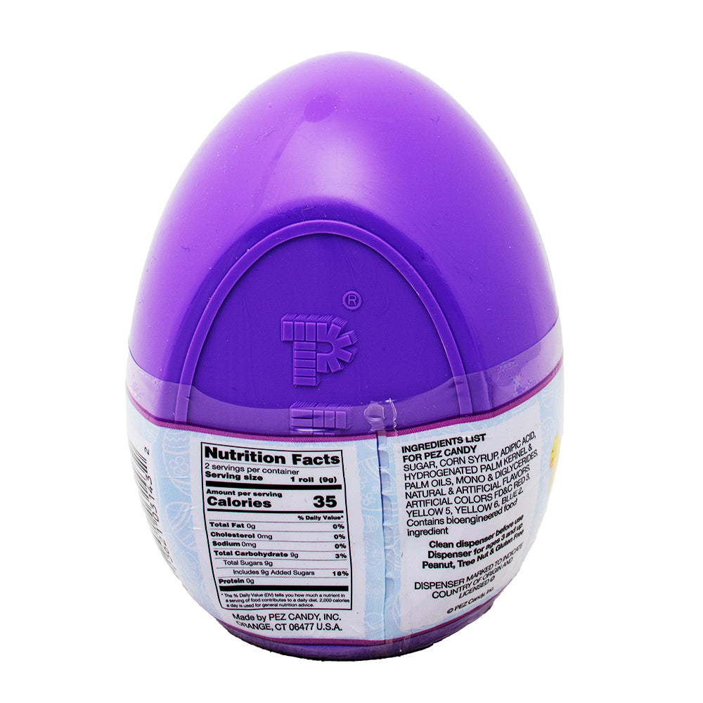 Pez Purple Easter Egg Pink Rabbit Nutrition Facts Ingredients