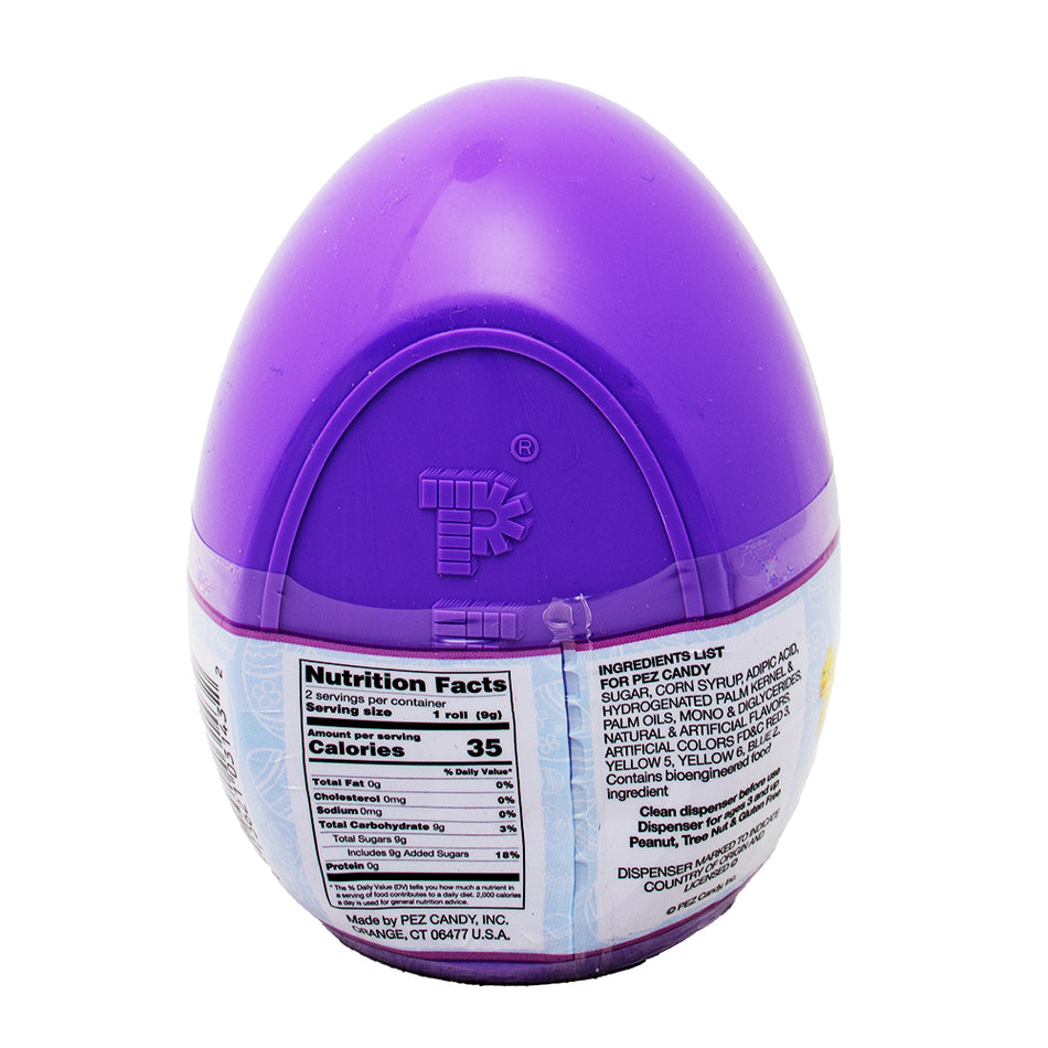 Pez Purple Easter Egg Pink Rabbit Nutrition Facts Ingredients