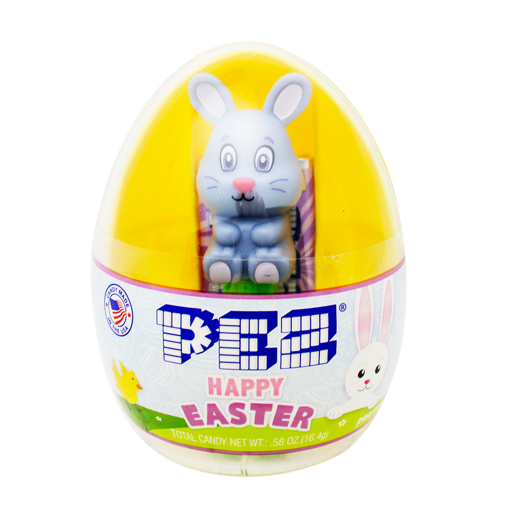 Pez Yellow Easter Egg Grey Rabbit