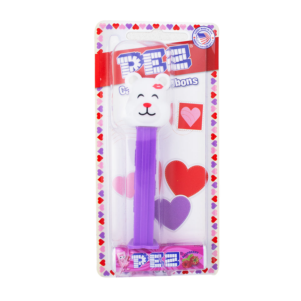 PEZ Valentine White Teddy Bear - 16g