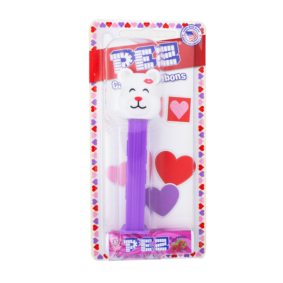 PEZ Valentine White Teddy Bear - 16g