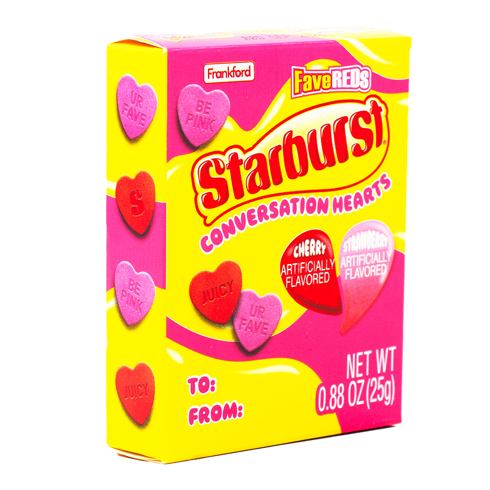 Starburst Conversation Hearts - .88oz-Conversation hearts-Candy hearts - Pink candy-Starburst