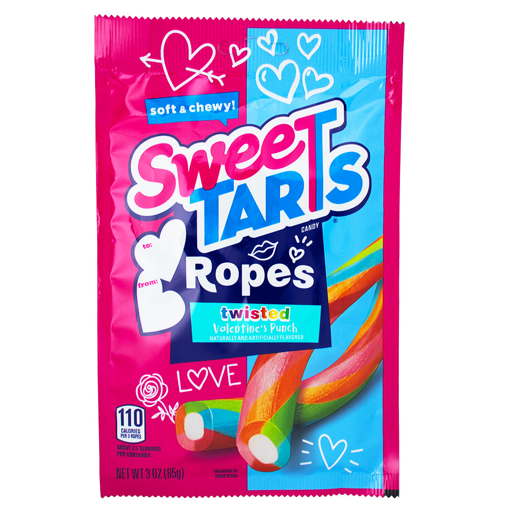 Sweetarts Ropes Twisted Valentines Punch - 3oz-Sweetarts-Valentine’s Day cards for kids-Sour Candy