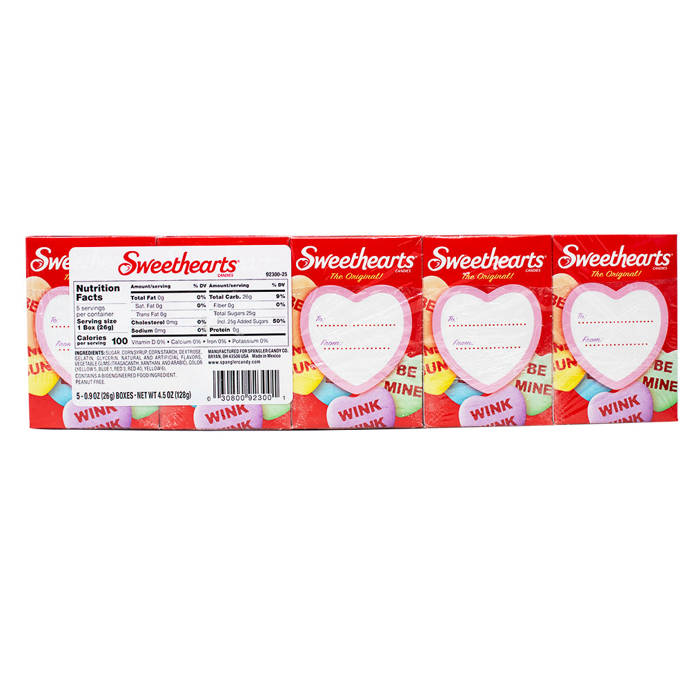 Sweethearts Cutie Pie 5 Pack Nutrition Facts Ingredients