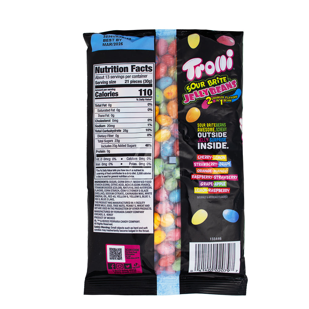 Trolli Sour Brite Jelly Beans - 14oz Nutrition Facts Ingredients