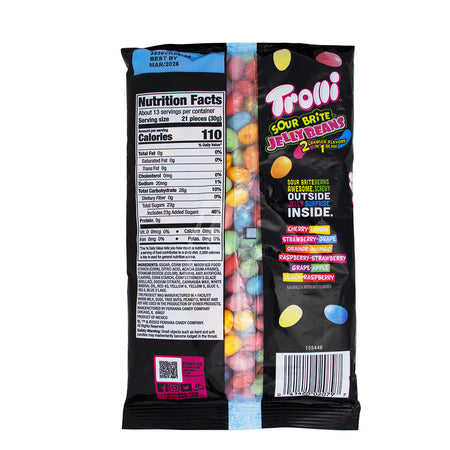 Trolli Sour Brite Jelly Beans - 14oz Nutrition Facts Ingredients