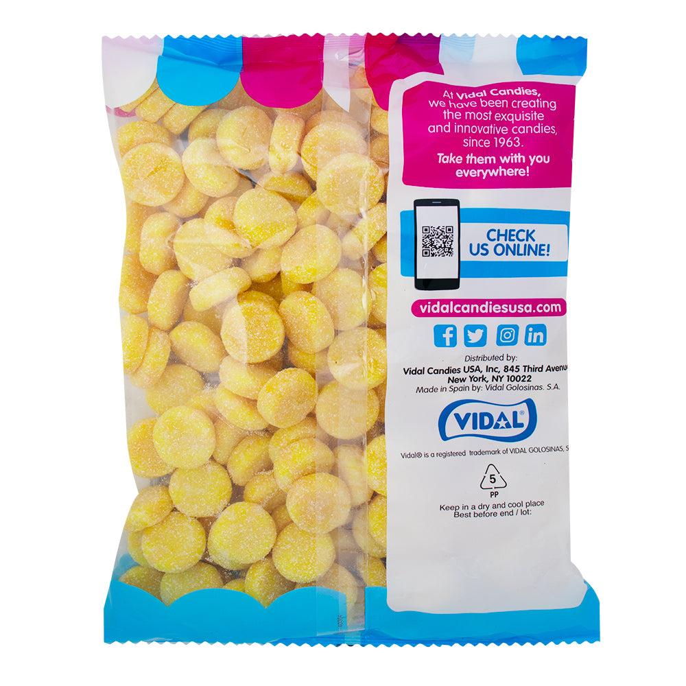 Vidal Sour Bites Pineapple & Orange Gummies - 2.2lbs - Gummy Candy - Bulk Candy Nutrition Facts Ingredients