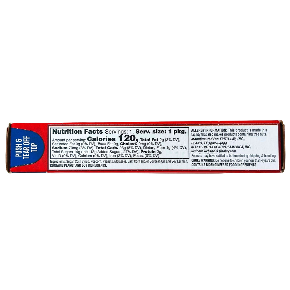 Cracker Jacks - 1 oz. Box Nutrition Facts Ingredients